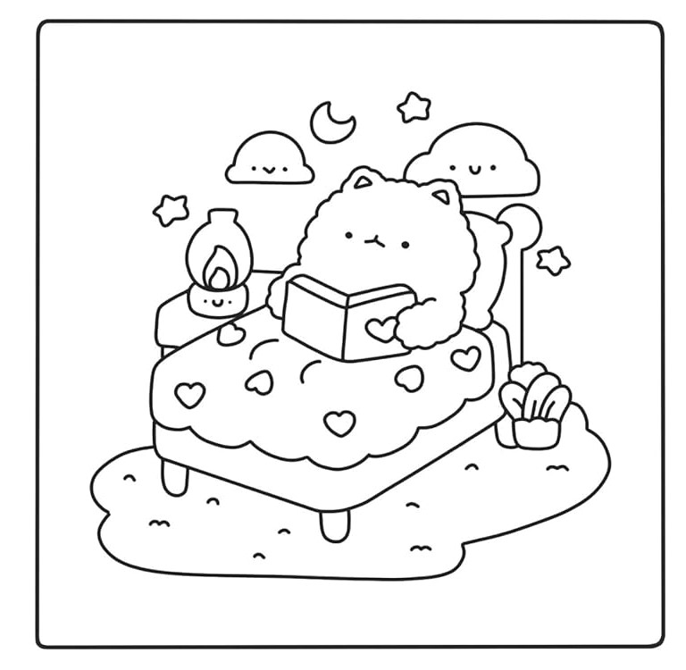 Roztomilé omalovánky Cute and Cozy Colouring: Cherry